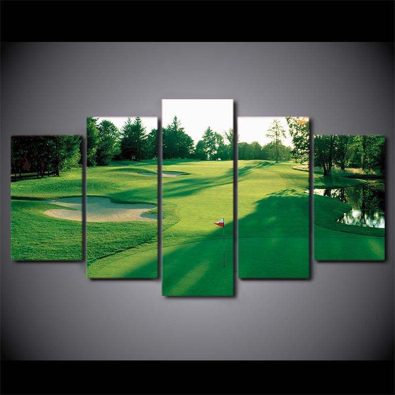 Golf Course Morning Golfing Sport Canvas Wall Art