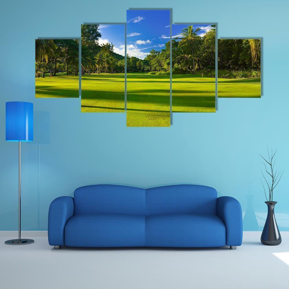 Golf Field At Island Nature Canvas Wall Art