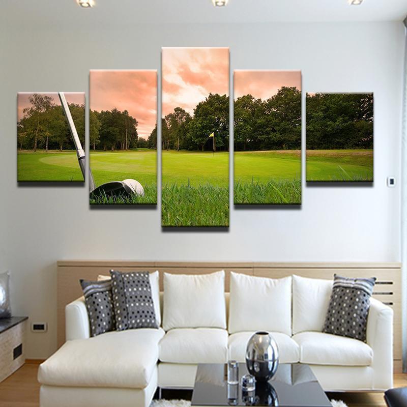 Golf Golfing Chip Shot Sport Canvas Wall Art