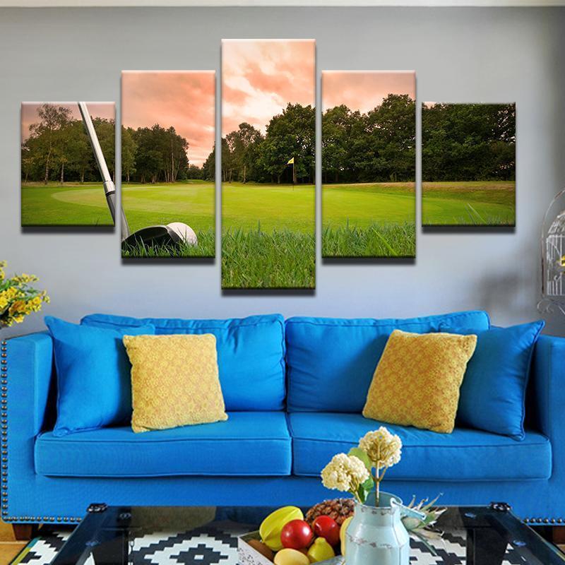 Golf Golfing Chip Shot Sport Canvas Wall Art
