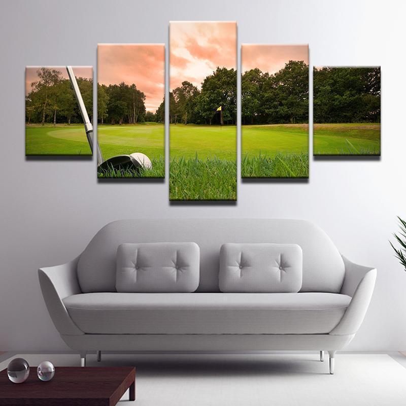 Golf Golfing Chip Shot Sport Canvas Wall Art