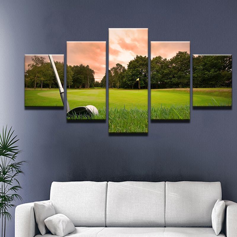 Golf Golfing Chip Shot Sport Canvas Wall Art