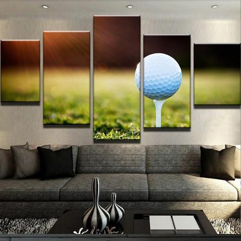 Golf Sunset Nature Canvas Wall Art