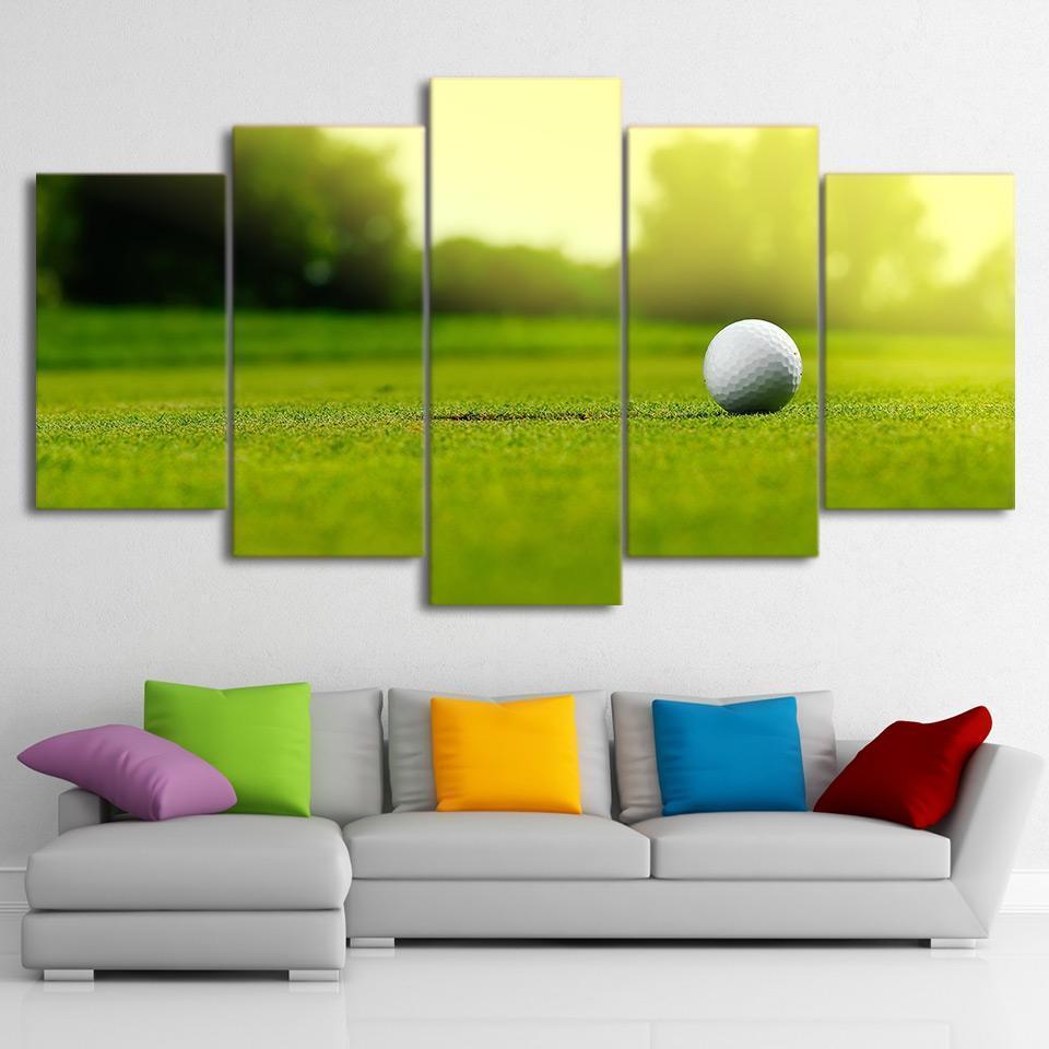Golfing Gimme Putt Sport Canvas Wall Art