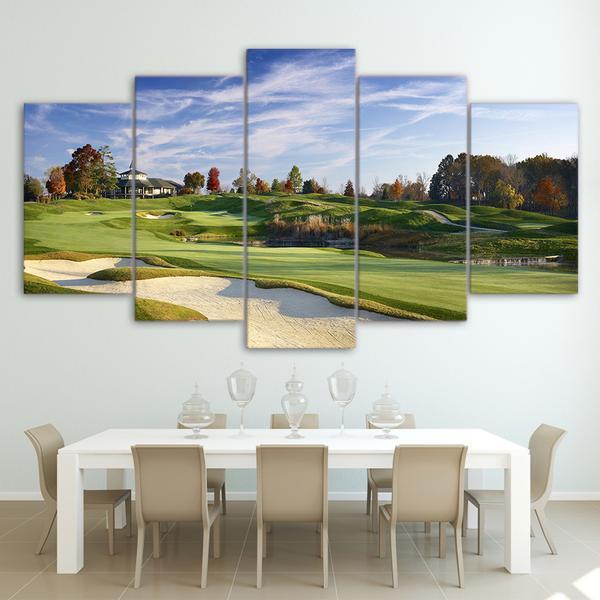 Golfing Panel Wall Art Picture Print Nature Canvas Wall Art