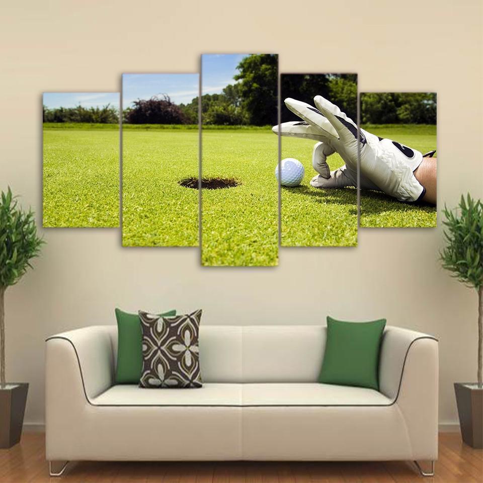 Golfing Tempted To Cheat Sport Canvas Wall Art