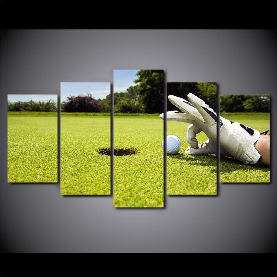 Golfing Tempted To Cheat Sport Canvas Wall Art