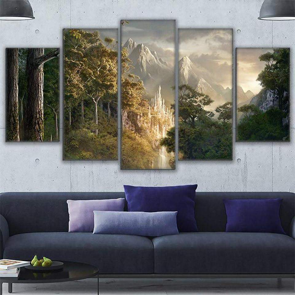 Gondor Castle Lord Of The Rings Movie Canvas Wall Art