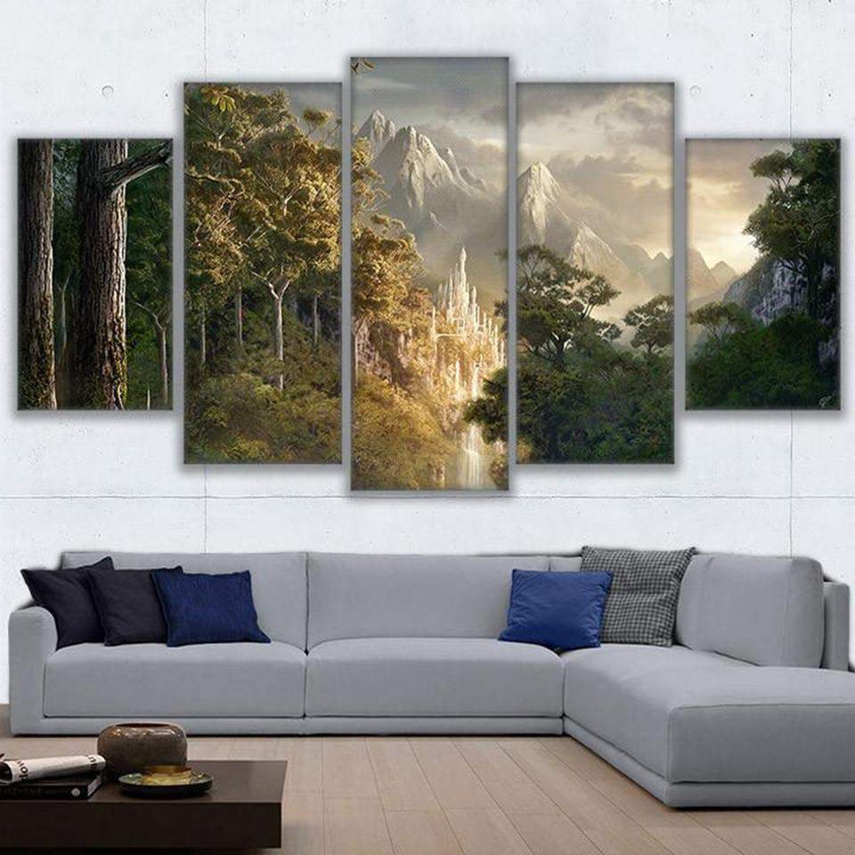 Gondor Castle Lord Of The Rings Movie Canvas Wall Art