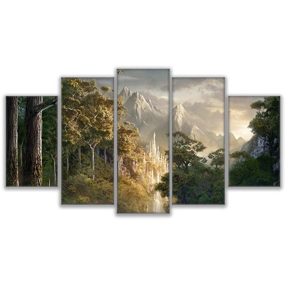 Gondor Castle Lord Of The Rings Movie Canvas Wall Art