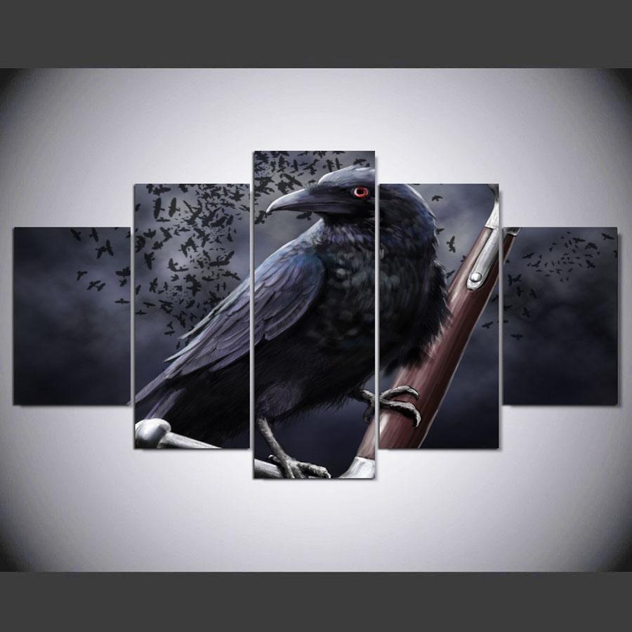 Got: The Crow Animal Canvas Wall Art