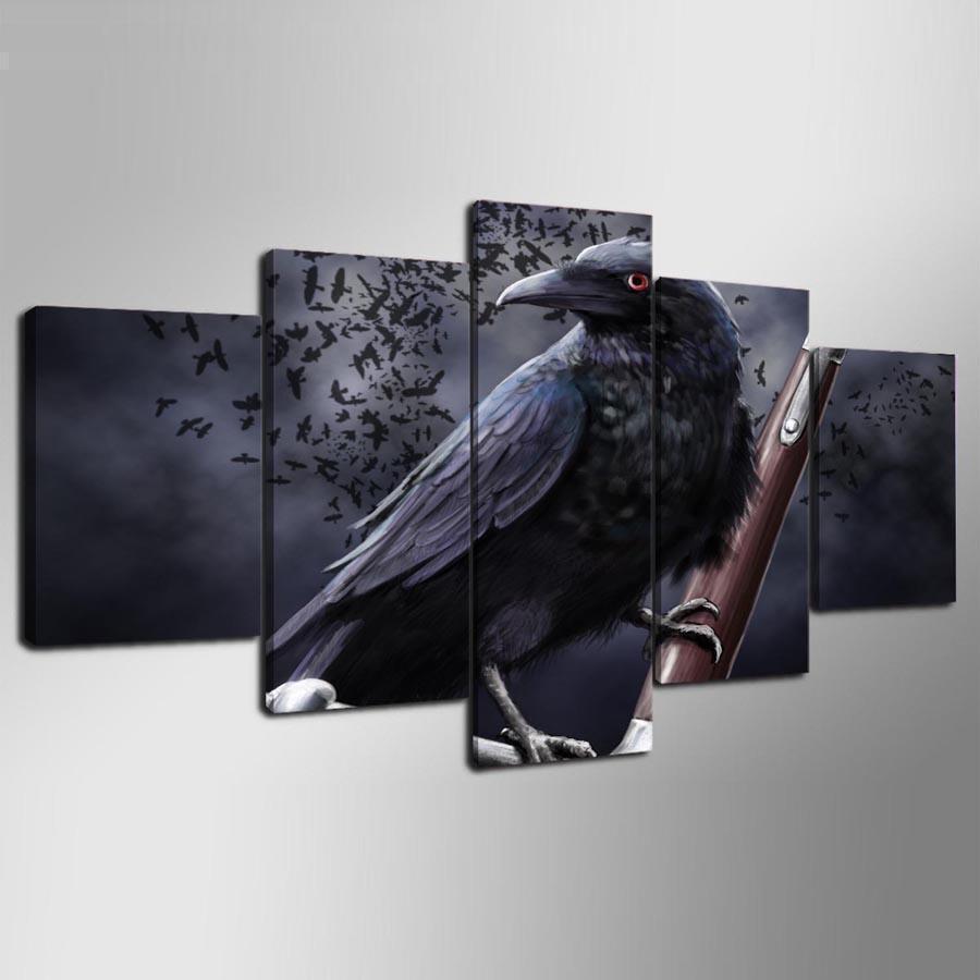 Got: The Crow Animal Canvas Wall Art