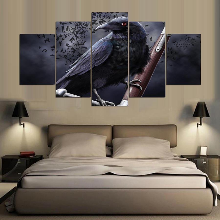 Got: The Crow Animal Canvas Wall Art