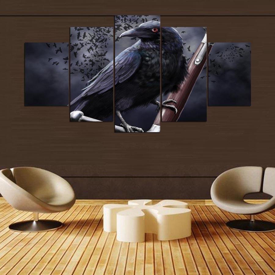 Got: The Crow Animal Canvas Wall Art