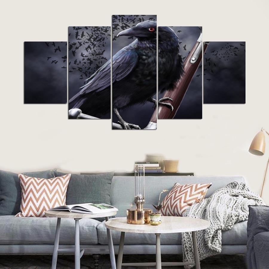 Got: The Crow Animal Canvas Wall Art