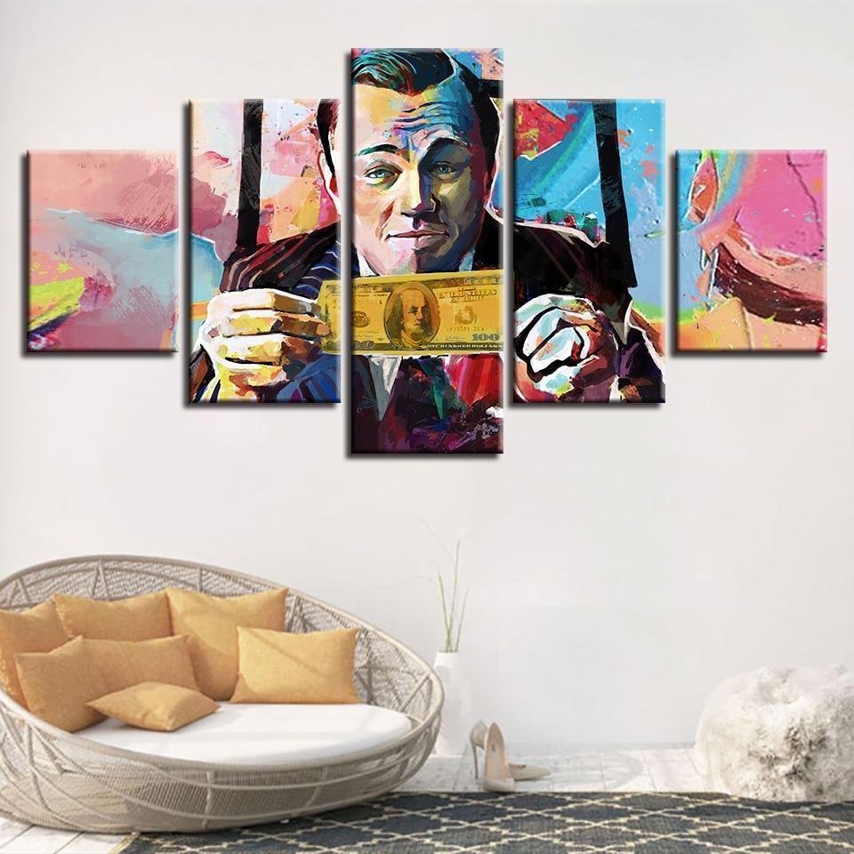 Graffiti Leonardo DiCaprio Celebrity Abtract Canvas Wall Art
