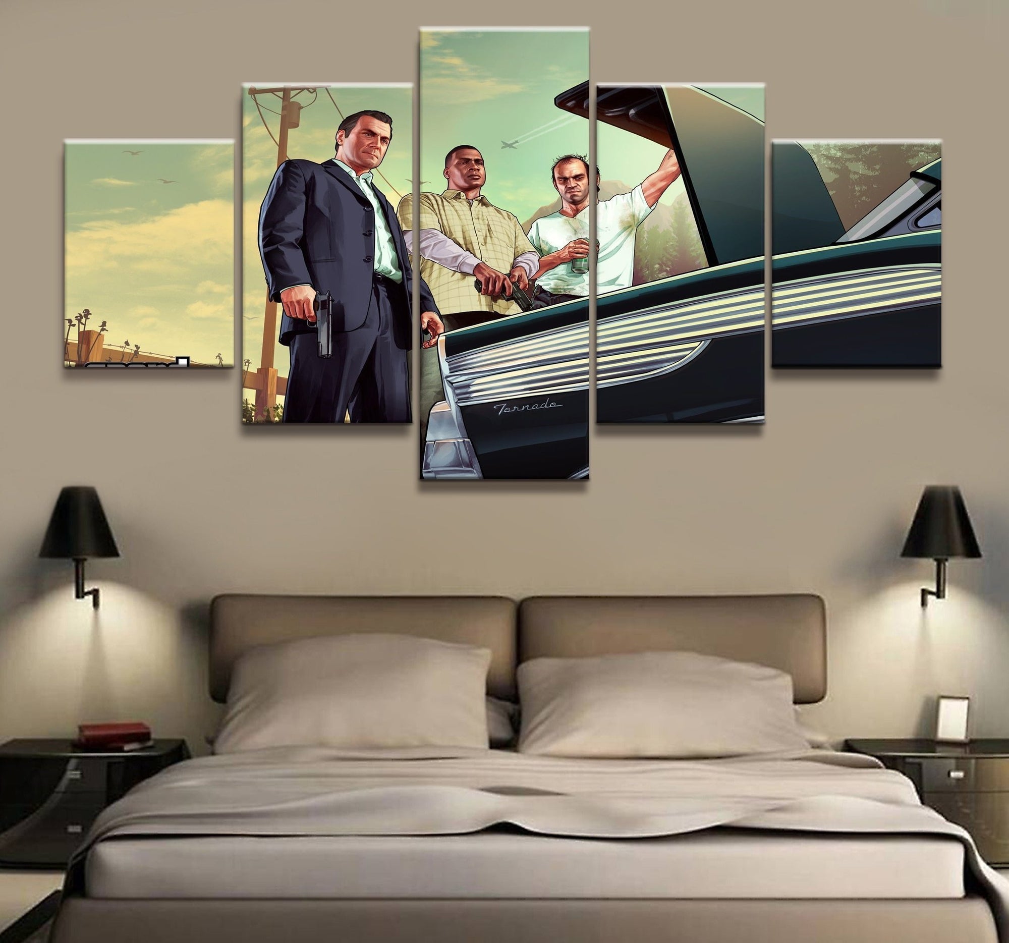 Grand Theft Auto V Character Posters 7 Gaming Canvas Wall Art