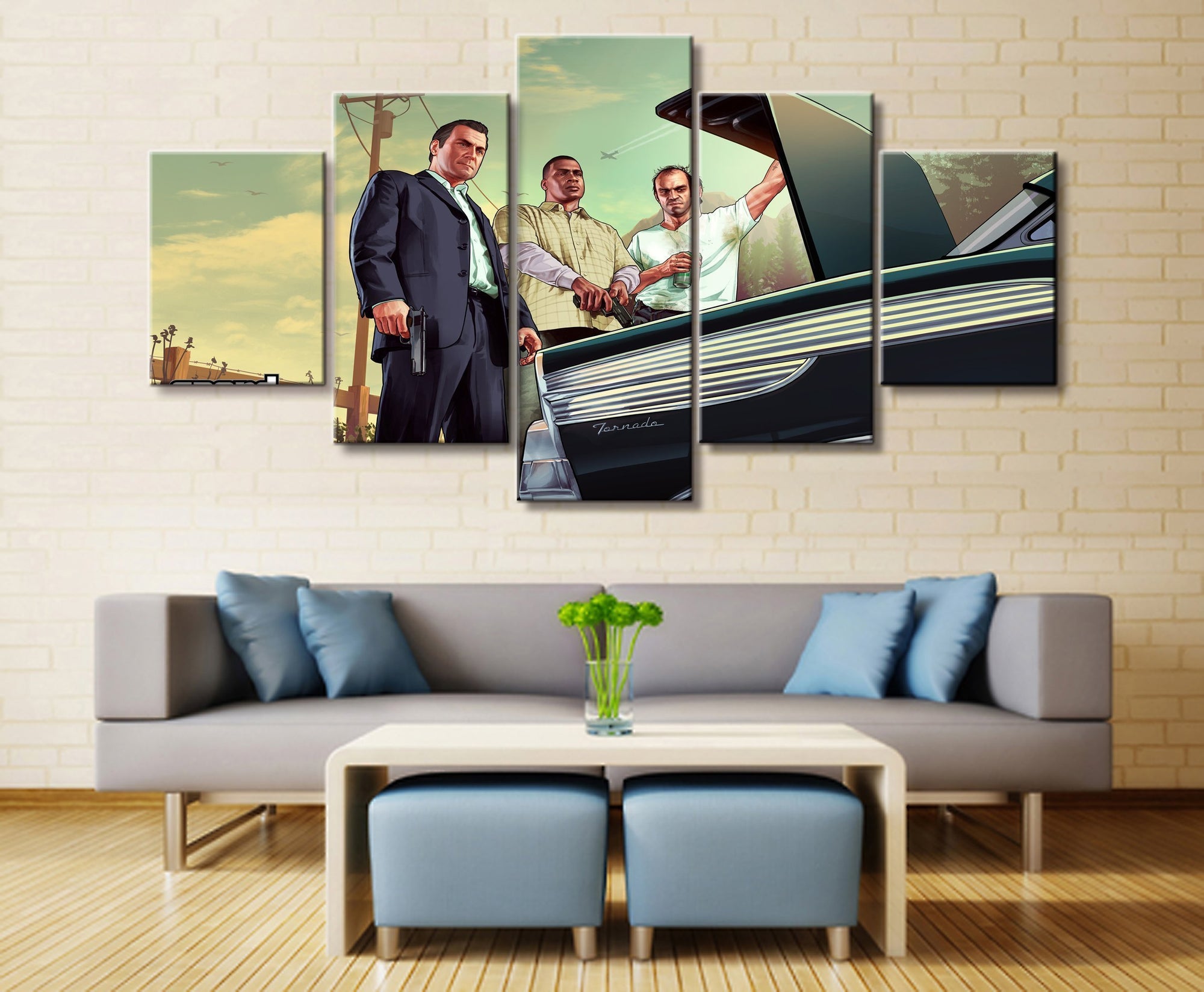 Grand Theft Auto V Character Posters 7 Gaming Canvas Wall Art