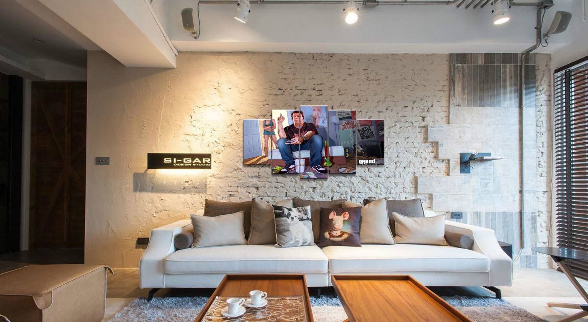 Grand Theft Auto V FU I Am Playing Gaming Canvas Wall Art