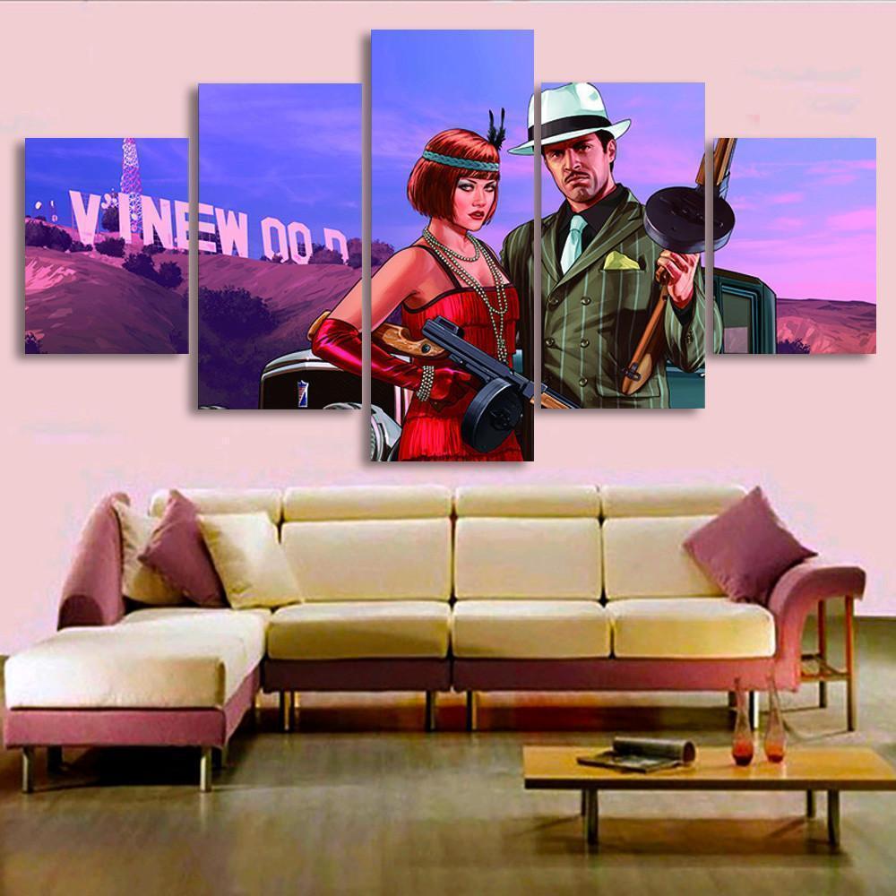 Grand Theft Auto Wall Art Movie Canvas Wall Art