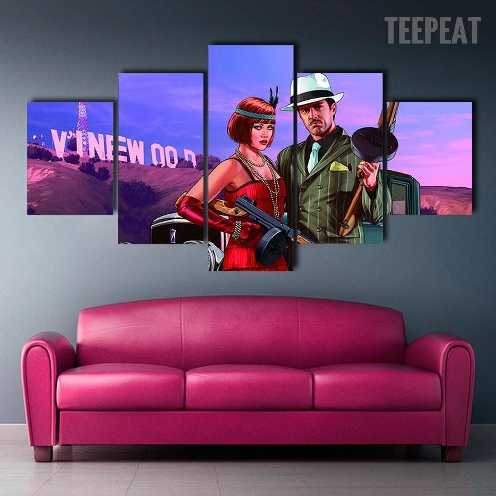 Grand Theft Auto Wall Art Movie Canvas Wall Art