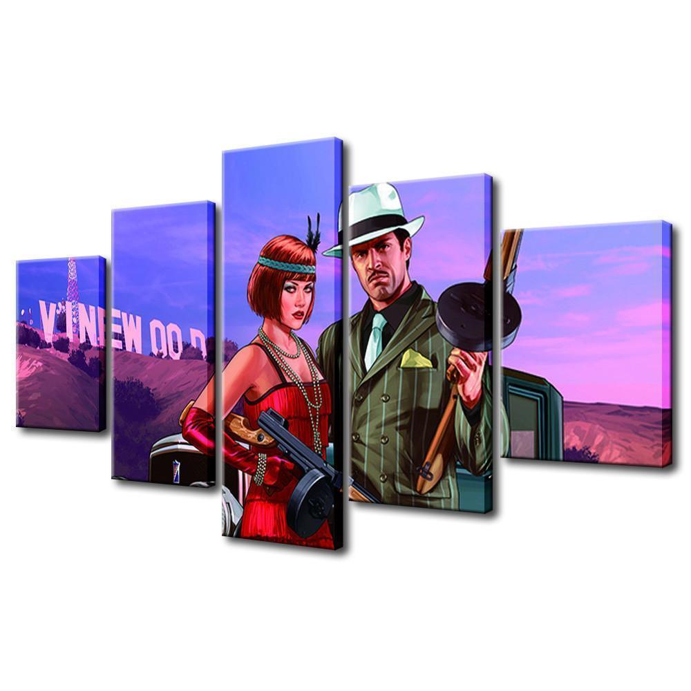 Grand Theft Auto Wall Art Movie Canvas Wall Art