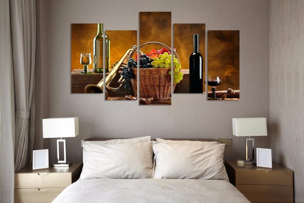 Grapes And Wine Nature Canvas Wall Art
