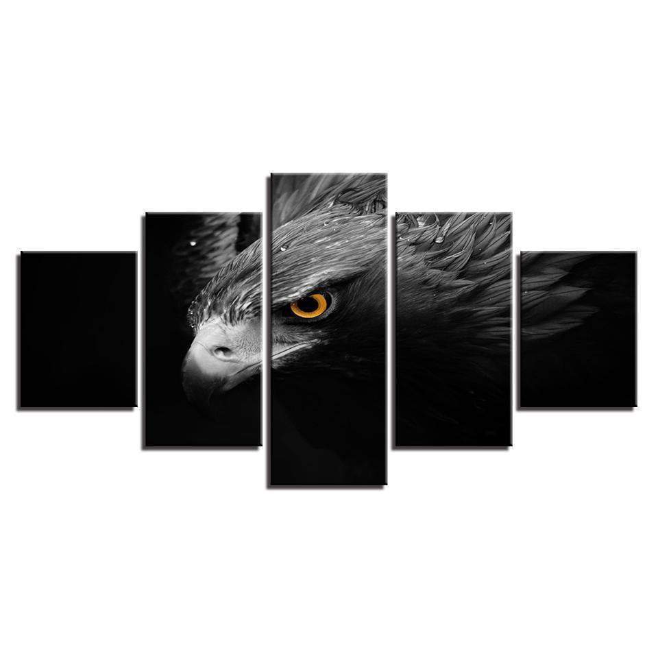 Gray Eagle Crow Animals Bird Animal Canvas Wall Art