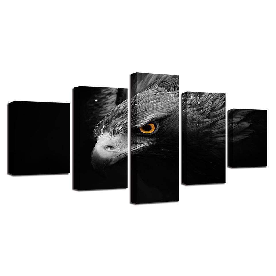 Gray Eagle Crow Animals Bird Animal Canvas Wall Art