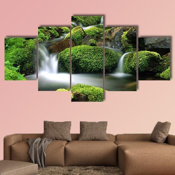 Great Mountain Stream Nature Canvas Wall Art