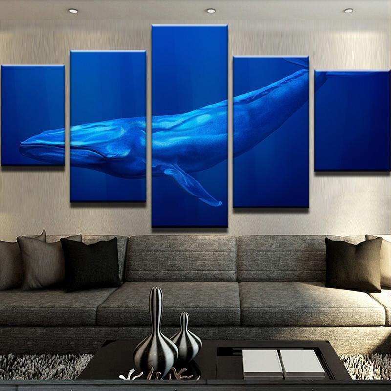Great Whale Animal Canvas Wall Art
