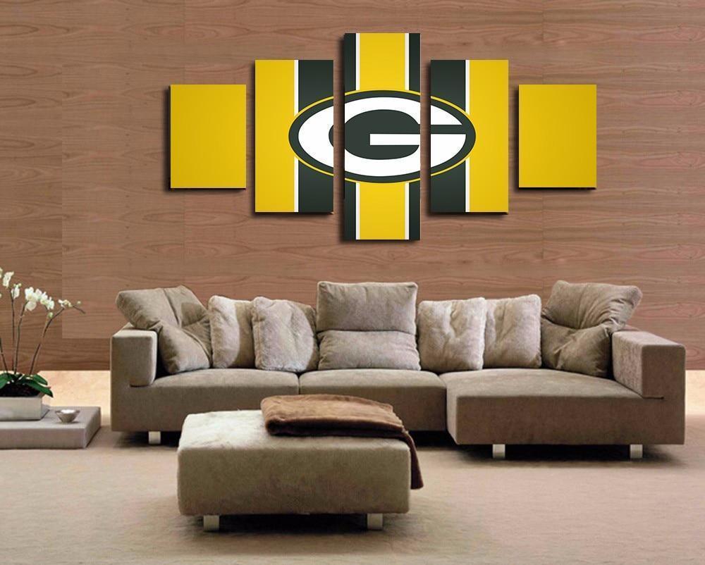 Green Bay Packers Logo Poster 3  Football Canvas Wall Art