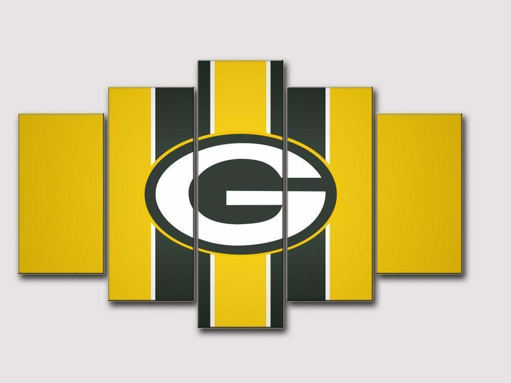 Green Bay Packers Logo Poster 3  Football Canvas Wall Art