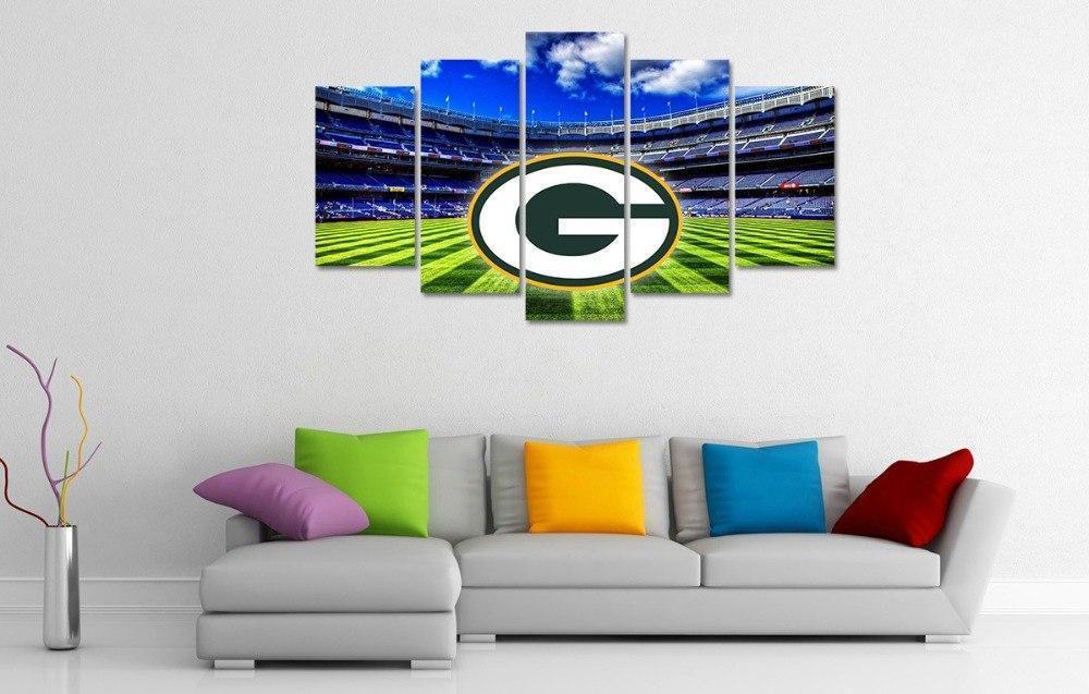 Green Bay Packers Stadium Logo  Football Canvas Wall Art