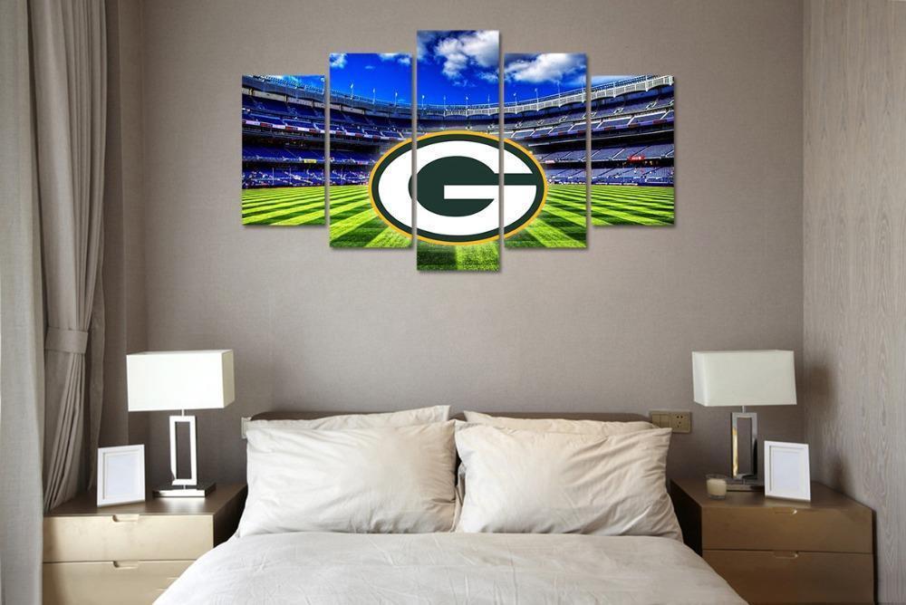 Green Bay Packers Stadium Logo  Football Canvas Wall Art