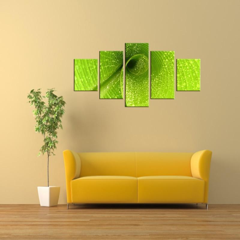 Green Spiral Canvas Wall Art