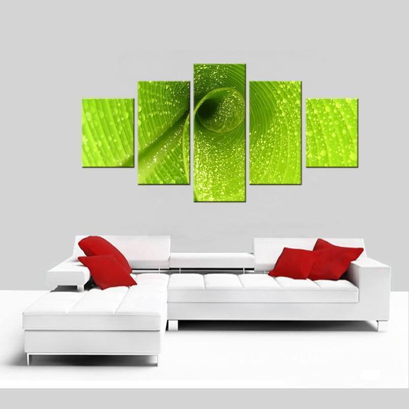 Green Spiral Canvas Wall Art