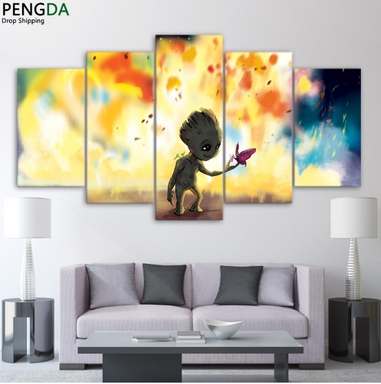 Guardian Of The Galaxy Movie Marvel Canvas Wall Art