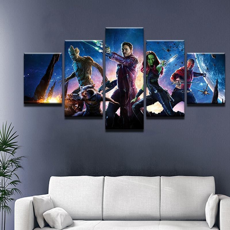 Guardians Of The Galaxy Characters 2 Movie Canvas Wall Art