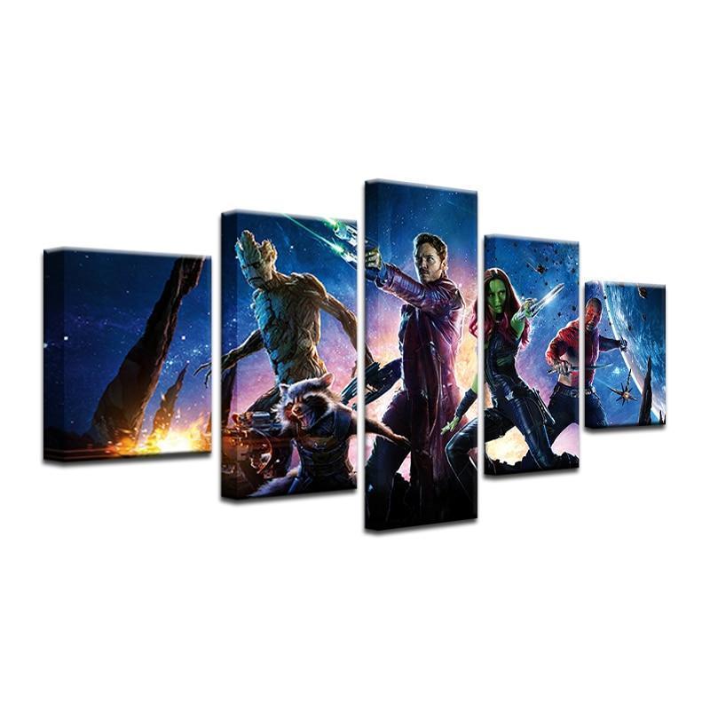 Guardians Of The Galaxy Characters 2 Movie Canvas Wall Art