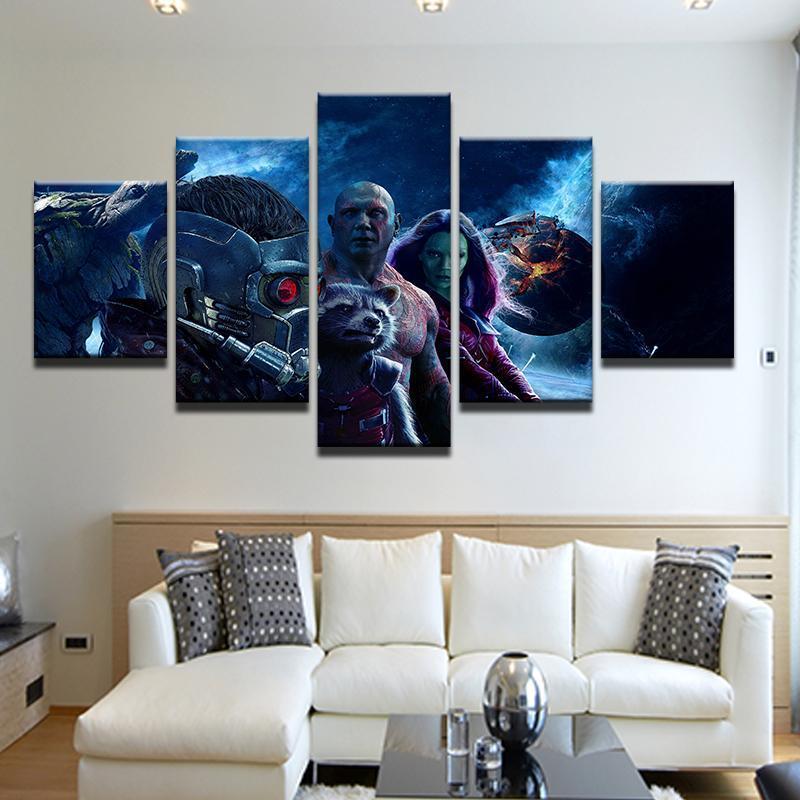 Guardians Of The Galaxy Characters 3 Movie Canvas Wall Art