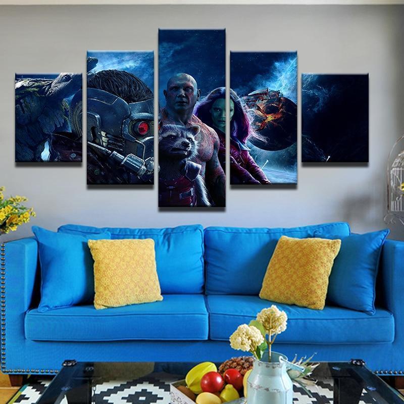 Guardians Of The Galaxy Characters 3 Movie Canvas Wall Art