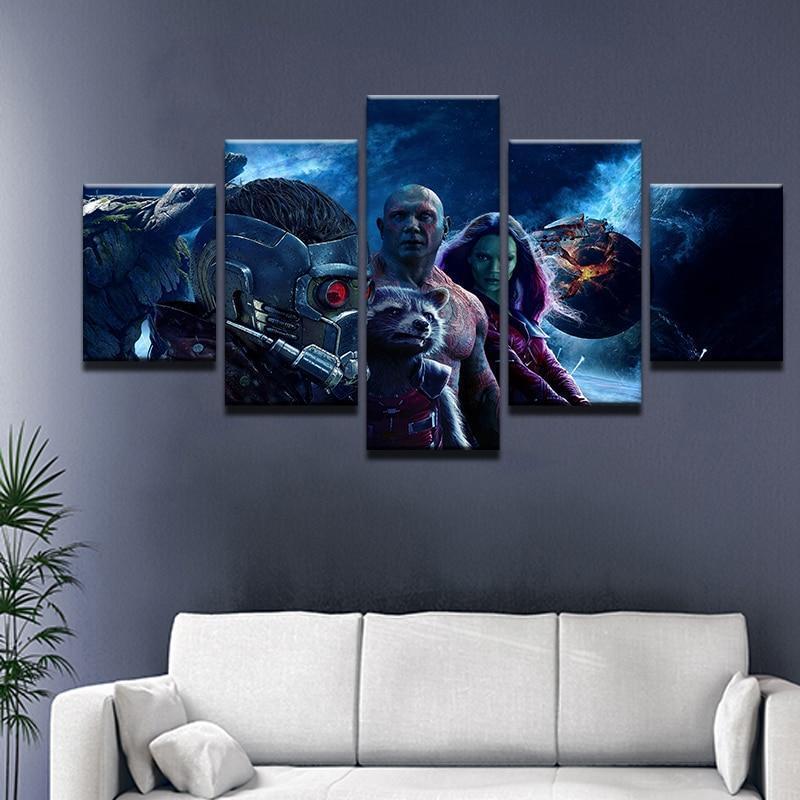 Guardians Of The Galaxy Characters 3 Movie Canvas Wall Art