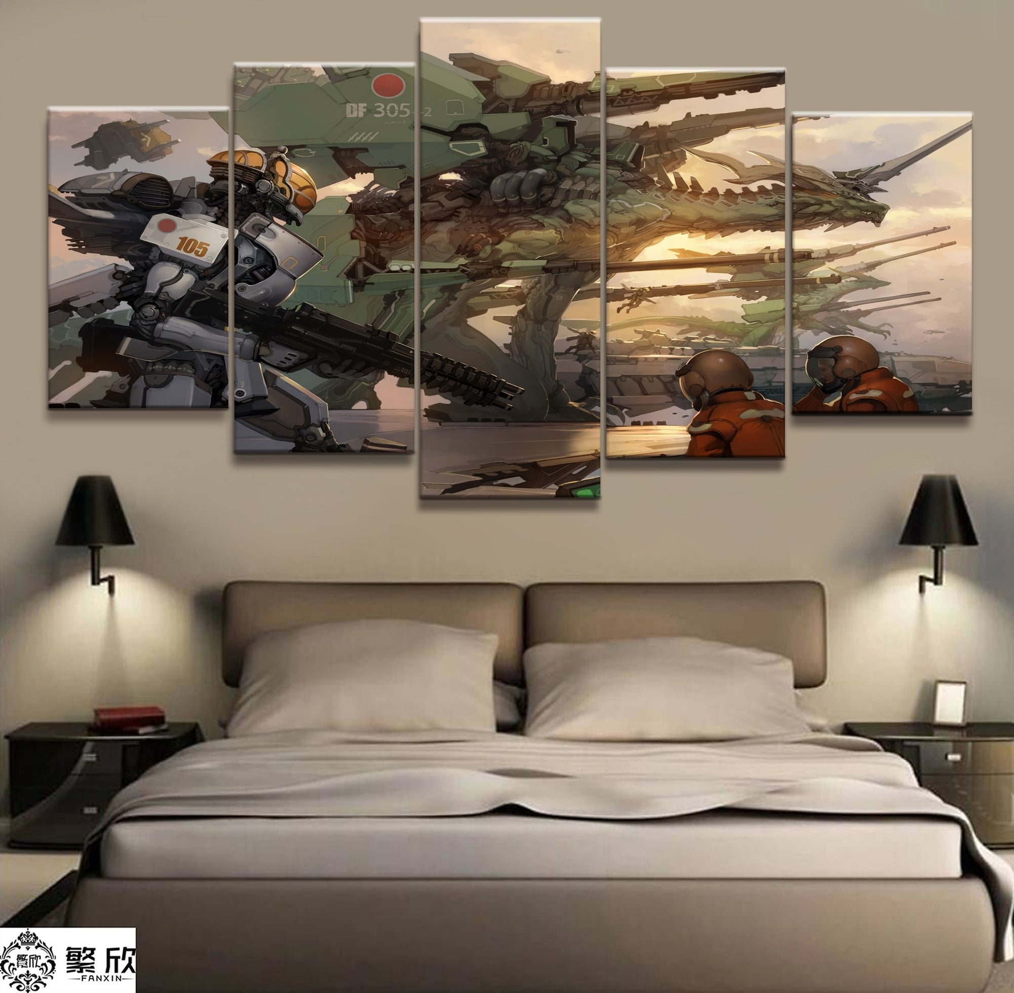 GUNDAM Robot 4 Anime Canvas Wall Art