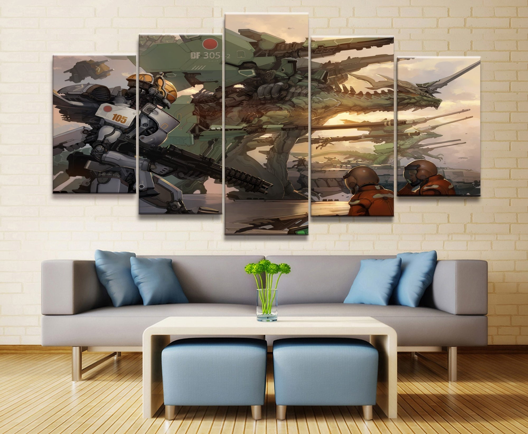 GUNDAM Robot 4 Anime Canvas Wall Art