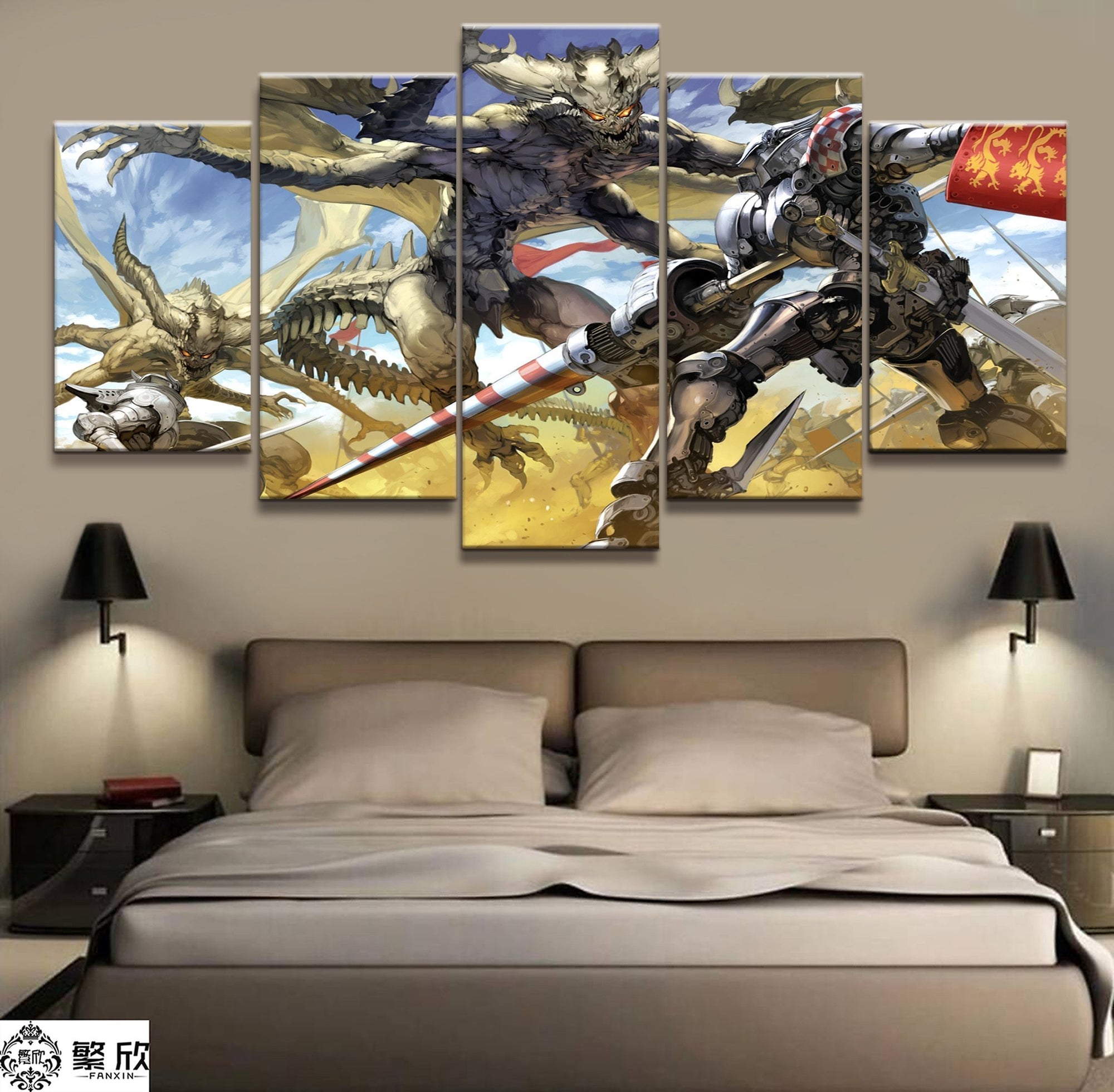 GUNDAM Robot 5 Anime Canvas Wall Art