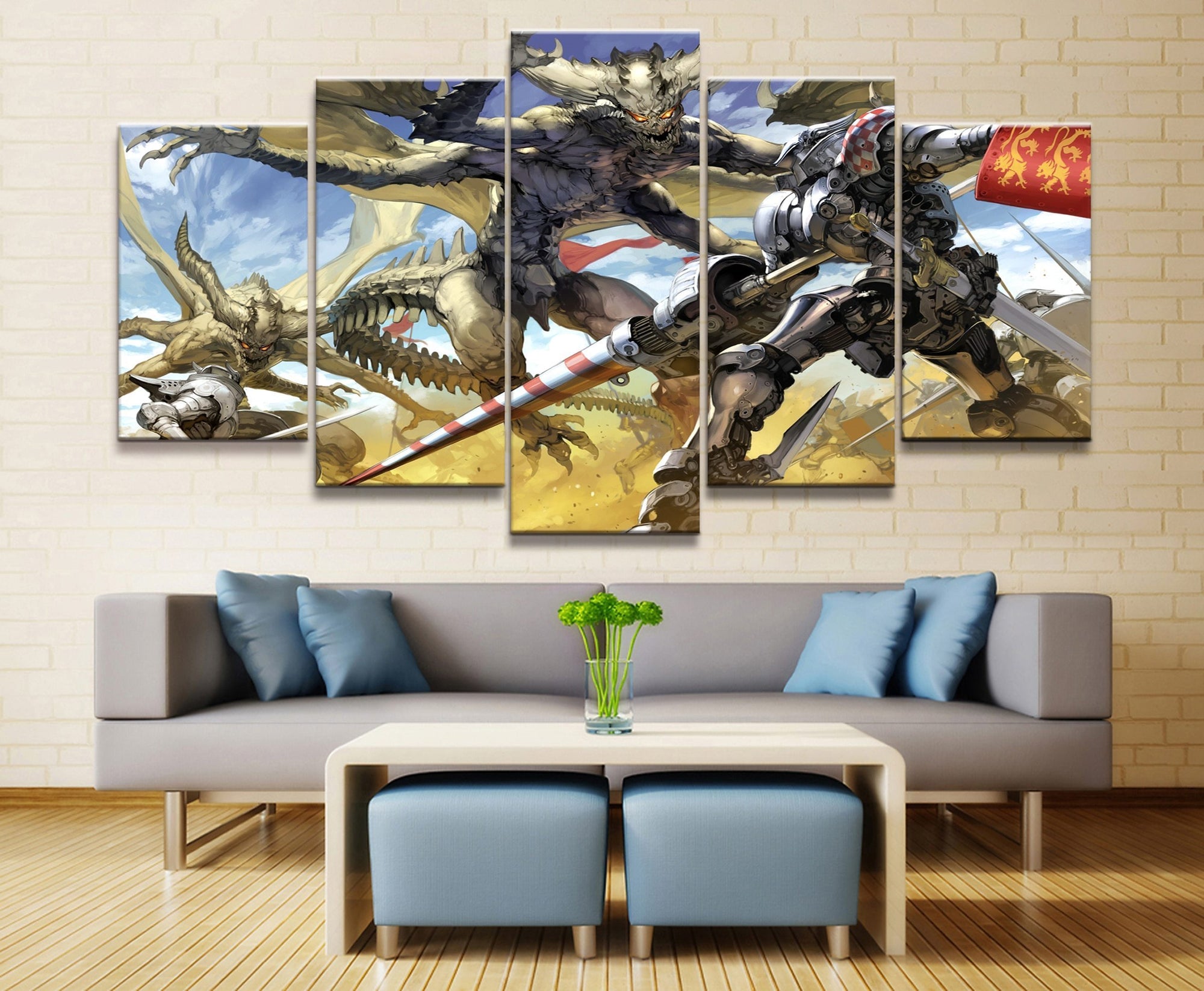 GUNDAM Robot 5 Anime Canvas Wall Art