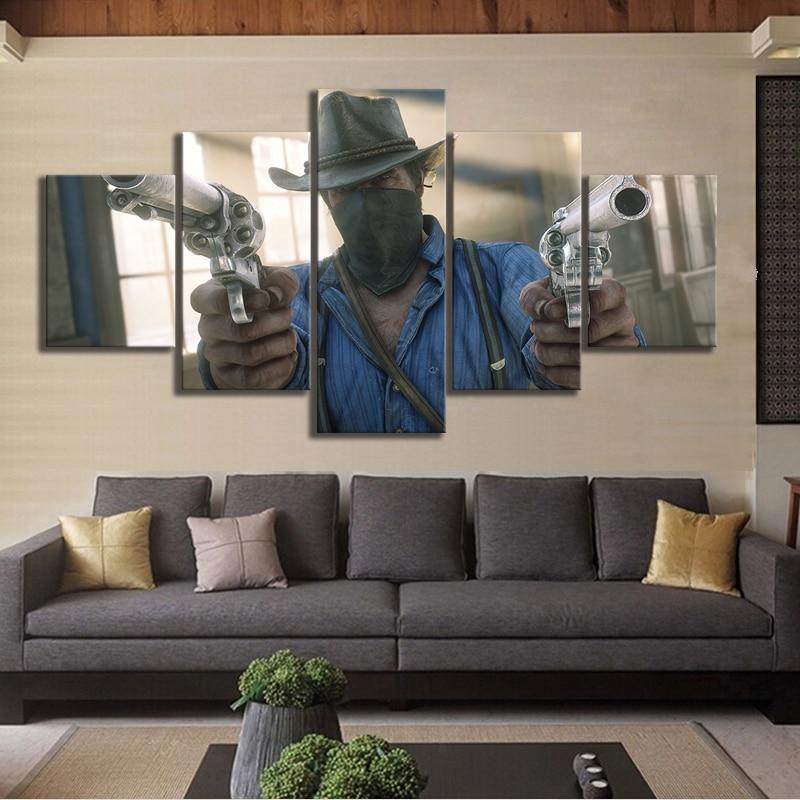 Red Dead Redemption 2 The Gutch's Gang Gaming Canvas Wall Art