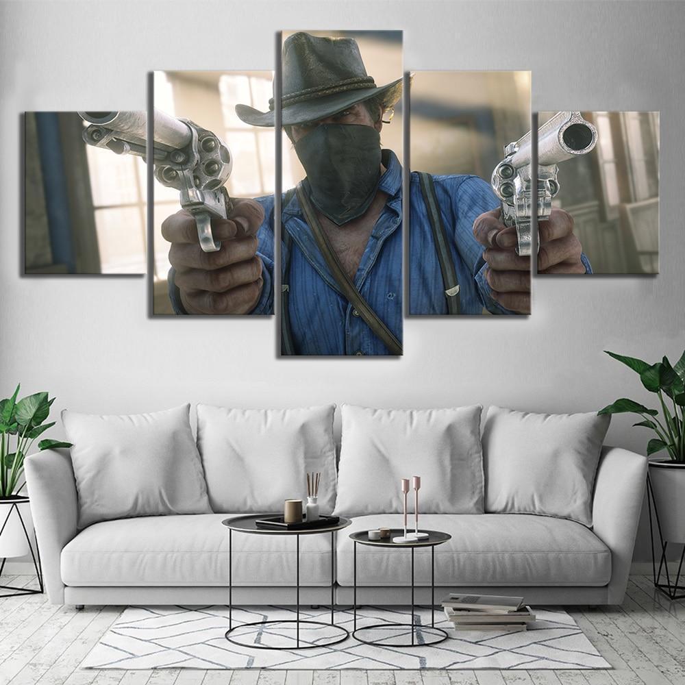 Red Dead Redemption 2 The Gutch's Gang Gaming Canvas Wall Art