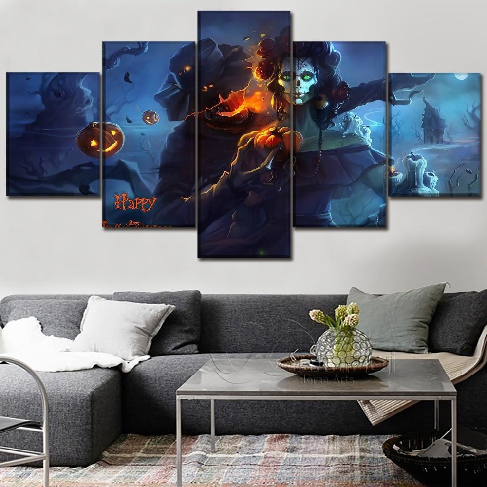 Halloween Collection Of Pumpkin Canvas Wall Art